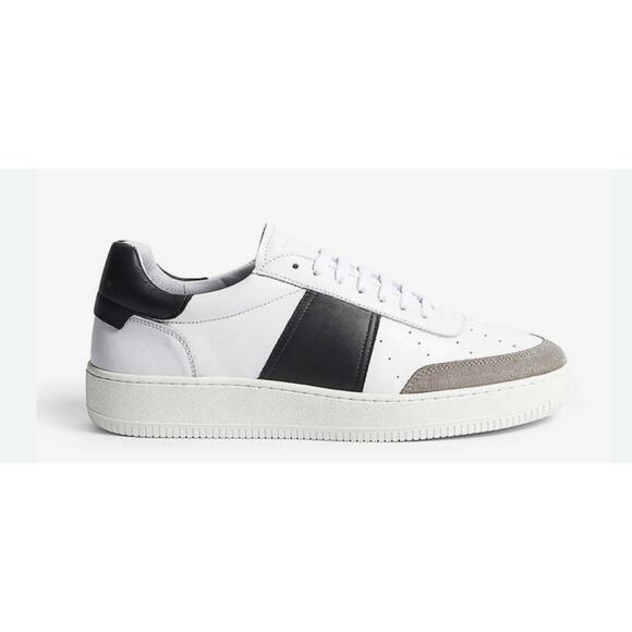 Sandro Magic Leather and Suede Trainers Sneaker Preppy Men's 41 US 8.5 - Picture 1 of 12